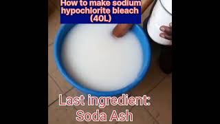 How to make sodium hypochlorite bleach UtibeTutor [upl. by Ares]