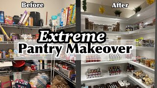 EXTREME PANTRY MAKEOVERDIY FLOATING SHELVESPANTRY ORGANIZATION [upl. by Wernsman]