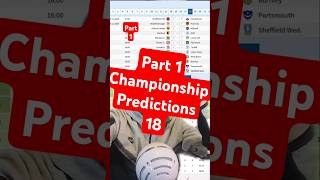 Part 1 Championship predictions matchday 18 efl footballpredictions [upl. by Yllor]