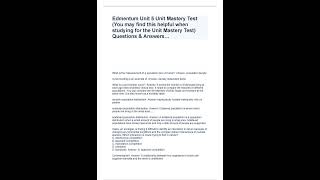 Edmentum Unit 5 Unit Mastery Test You may find this helpful when studying for the Unit Mastery Test [upl. by Ramej]