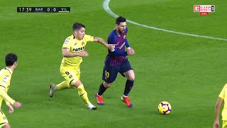 Lionel Messi vs Villarreal Home 201819 English Commentary HD 1080i [upl. by Ganley]