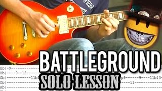 Slash  Battleground SOLO Guitar Lesson With Tabs [upl. by Relyc]