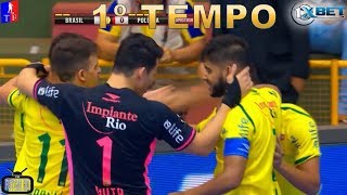 1º Tempo Brasil X Polônia  Amistoso Internacional de Futsal 2018 30032018 [upl. by Akimahs686]