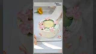 Sakura Cherry Blossom Flower Cake Decoration Tutorial cake shorts trending cakedesign short [upl. by Yniatirb]