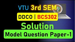 DDCO Model Question paper 1 Solution  VTU Model QP solutions DDCO [upl. by Euphemiah943]