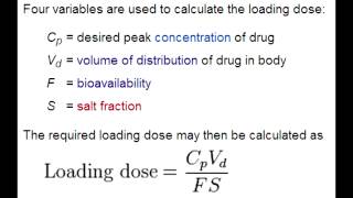 Dosage Calculations  Loading Dose amp Maintenance Dose [upl. by Echo190]