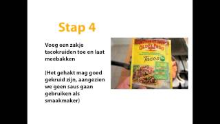 Gezond recept volkoren wrap met kruidig gehakt en zure room [upl. by Nitsraek]