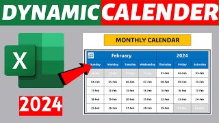 EASY Way to Make Excel Dynamic CALENDAR  Excel me CALENDAR Kaise Banaye [upl. by Soinotna]