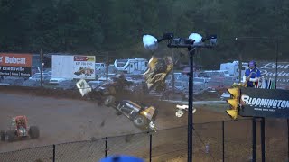 USAC National Sprint Cars Full Show  Bloomington Speedway  5102024 [upl. by Aerdno]