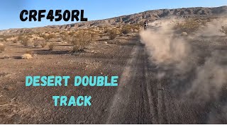 Crf450rl  Desert Double Track Mostly Hardpack Connecting Trails In Ocotillo dualenduro [upl. by Icnarf767]