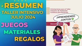 CEAA RESUMEN Taller Intensivo Formación Continua Docentes Julio 2024 [upl. by Ennaeirrac355]