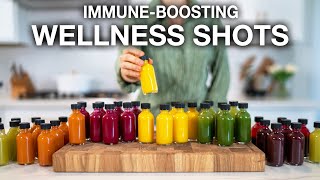 6 ANTIINFLAMMATORY IMMUNEBOOSTING WELLNESS SHOTS  prep weeks in advance no juicer needed [upl. by Forward]