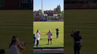 VISALIA RAWHIDE GAME NATIONAL ANTHEM 9112021 [upl. by Rede]