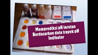 Percobaan Memprediksi pH larutan berdasarkan data trayek pH Indikator  MJ MM BTB PP [upl. by Ellivnarg]