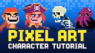 Pixel Art Character Design Tutorial  Step By Step [upl. by Seed]