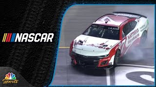 Corey Lajoie crashes at Bristol after contact with Josh Berry  Motorsports on NBC [upl. by Electra]