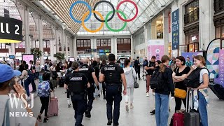 French Rail Lines Sabotaged Ahead of Olympic Opening Ceremony  WSJ News [upl. by Monah]