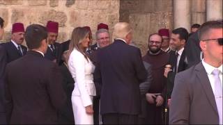 Trump visits the Church of the Holy Sepulcher in Jerusalem [upl. by Nimrac]