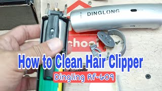 How to Clean Dingling Rf 609 Hair Clipper [upl. by Binnings30]