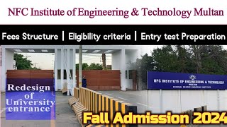 NFC Institute Of Engineering amp Technology Multan Fall Admission 2024  How to apply NFC Multan [upl. by Eeralih]