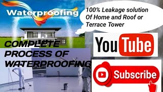 Complete Process Of Waterproofing construction waterproofing uk hindi leakage water [upl. by Malim291]