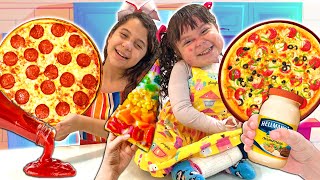 SARAH E ELOAH FAZENDO PIZZA  🍕 OLHA NO QUE DEU [upl. by Moyer991]