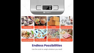 Etekcity Food Kitchen Scale Digital Grams and Ounces for Weight Loss Baking Cooking Keto and Meal [upl. by Summer]