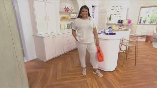 Joan Rivers Knit Seersucker Ankle Pant on QVC [upl. by Minier]