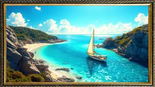 Stylish Framed Beach Screensavers  Framed Art on Youtube  Art Gallery  Silent 4K TV Background [upl. by Heathcote]