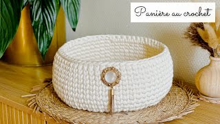 Comment faire un panier au crochet facile ✨ Tuto crochet débutant 🧶 Corbeille rigide DIY [upl. by Wina]