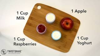 Twistshake  Raspberry and apple smoothie recipe [upl. by Acceb]