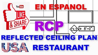 COMO LEER PLANO 📌REFLECTED CEILING PLAN📌RESTAURANT 2411 [upl. by Tansey656]