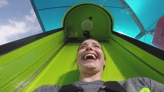 New Adventure Island water slide kicks off with 70foot drop [upl. by Nivaj]