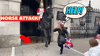 Royal Horse Attacks Tourist Lady – See What Happens NEXT [upl. by Nemracledairam]