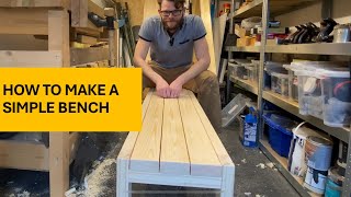 DIY Simple Easy Bench With 4x2 and 3x2 [upl. by Ekeiram]