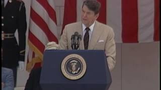 President Reagans Remarks at Memorial Day Ceremonies at Arlington Cemetery May 31 1982 [upl. by Ikkim]