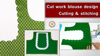 Trending Cut work design cutting amp stitching  Cut work blouse cutting amp Stitching  maatailoringtutorial [upl. by Adriene953]