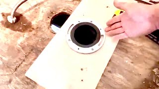 HOW TO INSTALL A TOILET FLANGE ON NEW FLOORING HARDI BACKER PLYWOOD SUBFLOOR SET 3quot OR 4quot PIPE [upl. by Ikkiv]