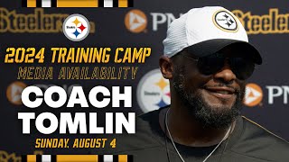 Coach Mike Tomlin Training Camp Media Availability August 4  Pittsburgh Steelers [upl. by Eckardt]