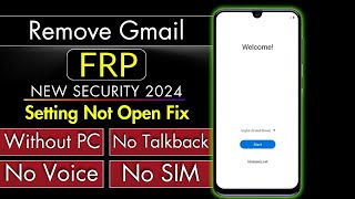 How to Remove Gmail Account After Factory Reset 2024  No PC Needed  Fix Settings Not Opening [upl. by Airehs879]