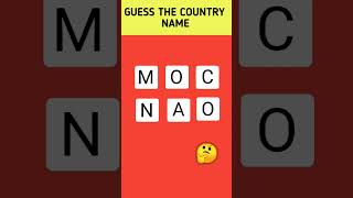 Guess the country name by scramble letters quiz shorts [upl. by Roslyn499]