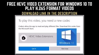 HEVC Video Extension 1050361 free install [upl. by Siocnarf554]