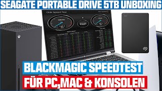 Seagate Portable Drive 5 TB für PC PS4PS5 amp Xbox Konsolen  Hard Drive Unboxing amp Performance Test [upl. by Doubler]