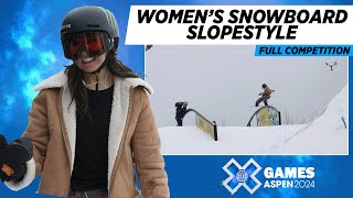 Women’s Snowboard Slopestyle FULL COMPETITION  X Games Aspen 2024 [upl. by Leelaj]