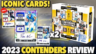 PANINI MADE BIG CHANGES TO CONTENDERS 😮🔥 2023 Panini Contenders Football FOTL Hobby Box Review x2 [upl. by Forelli]