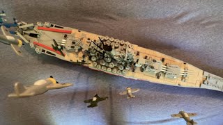 Sinking of the Yamato Part II  Stop Motion [upl. by Oidgime617]