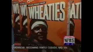 February 29 2000  Walter Payton Remembered on New Wheaties Box [upl. by Anehsuc]