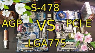 Pentium 4 3ghz S 478 vs S 775 PCIE vs AGP [upl. by Aisatan]