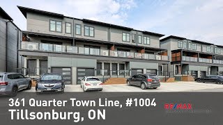 361 Quarter Town Line Unit 1004 Tillsonburg  Lisa Stockmans [upl. by Ahseekan912]