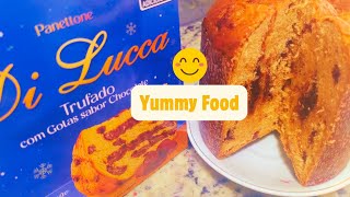 Panettone Di Lucca Chocolate Unboxing Brazilian Food Product Satisfying Dessert Food Review ASMR [upl. by Alekehs]